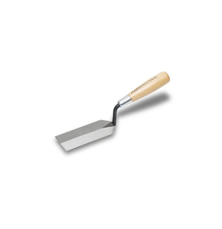 Margin trowel with wood handle 2”x5”