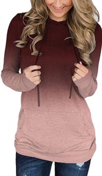 onlypuff Women's Long Sleeve Casual Drawstring Pullover Sweatshirts Hoodies