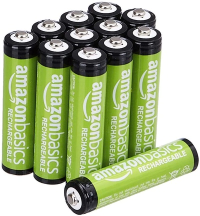 AmazonBasics AAA Rechargeable Batteries (12-Pack) Pre-charged - Battery Packaging May Vary