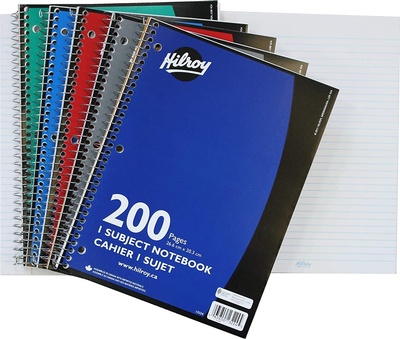 Hilroy Coil 1-subject Wide Ruled Notebook