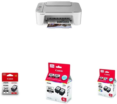 Canon PIXMA TS3420 Wireless Inkjet Printer (White) with Ink