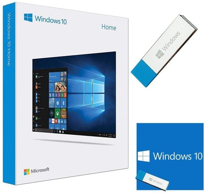 Windows 10 Home USB - Full Version 32 & 64 Bit - English - Lifetime License for 1 PC