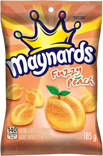 Maynards Fuzzy Peach Candy, 185 Grams