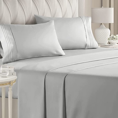 Queen Size Sheet Set - 4 Piece Set - Hotel Luxury Bed Sheets - Extra Soft - Deep Pockets - Easy Fit