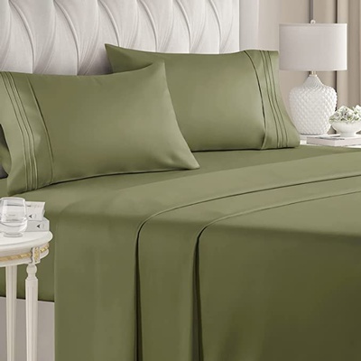 Full Size Sheet Set - 4 Piece Set - Hotel Luxury Bed Sheets - Extra Soft - Deep Pockets - Easy Fit -