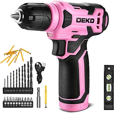8V Cordless Drill, Drill Set with 3/8