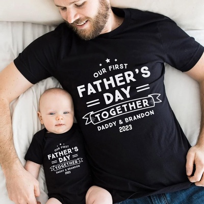 Our First Fathers Day Together 2023 Shirts, Our First Fathers Day Matching Shirts, Happy First