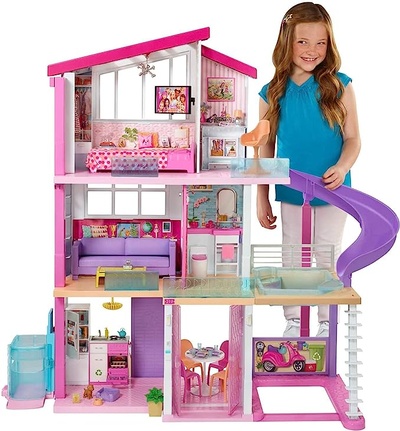 Barbie Dreamhouse, Doll House Playset with 70+ Accessories Including Transforming Furniture