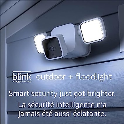 Blink Outdoor 3rd Gen + Floodlight — wireless, 2-year battery life