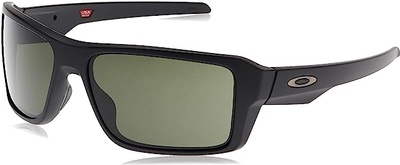 Oakley Men's Double Edge Polarized Iridium Rectangular Sunglasses