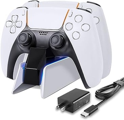 PS5 Controller Charging Station, PS5 Controller Charger Built-in Intelligent Protection Module