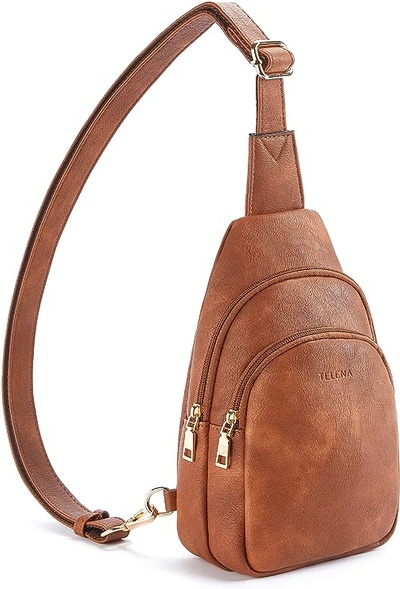 Telena Sling Bag for Women Leather Fanny Pack Crossboday Bags Sling Backpack for Women