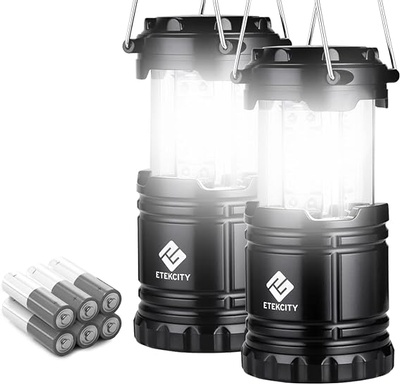 Etekcity Upgrade 2 Pack LED Camping Lantern with Magnetic Base and Adjustable Brightness, Survival
