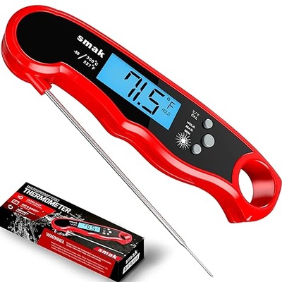 Digital Instant Read Meat Thermometer - Waterproof Kitchen Food Cooking Thermometer with Backlight