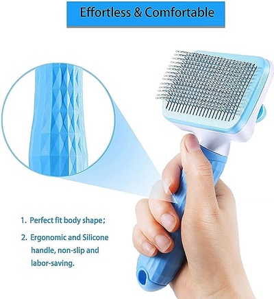 ACE2ACE Dog Brush, Cat Brush, Pet Brush for Long and Short Hair, Pet Grooming Brush, Self-cleaning