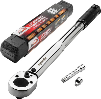 EPAuto 1/2-inch Drive Click Torque Wrench, 10~150 ft./lb, 13.6~203.5 N/m with 3/8