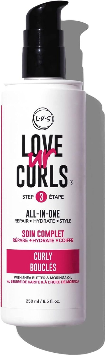 LUS Brands Love Ur Curls All-in-One Styler for Curly Hair, 8.5 oz - Repair, Hydrate
