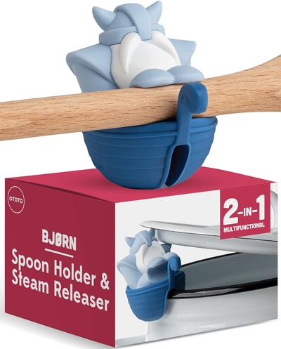 Bjorn Viking Spoon Holder by OTOTO - Spoon Rest for Stove Top, Utensil Holder, Spoon Rest