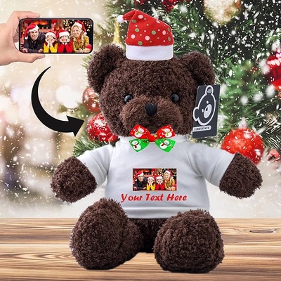 Christmas Teddy Bear Personalized Gifts for Women/ Men with Custom Text+Image
