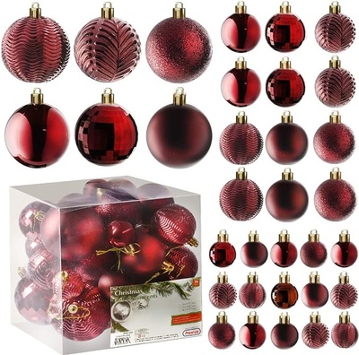 Red Christmas Ball Ornaments for Christams Decorations