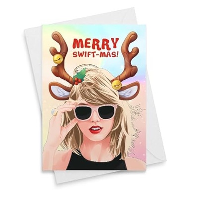 Merry Swift-mas Christmas Card! Funny Christmas Card for Daughter, Swifty Christmas Card, Folklore