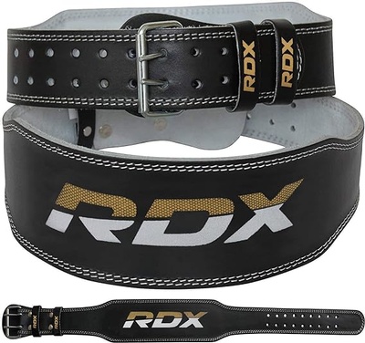 RDX Weight Lifting Belt Gym Fitness, Cowhide Leather, 4” 6”  Padded Lumbar Back Support