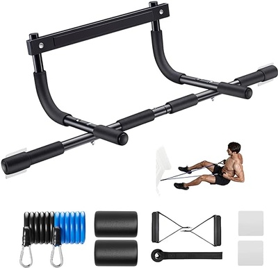 Ally Peaks Pull Up Bar for Doorway | Thickened Steel Max Limit 440 lbs Upper Body Fitness