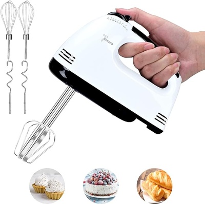Hand Mixer Electric 7 Speeds, Lychee Portable Kitchen Aid Mixer Handheld Blender with Beaters, Whisk