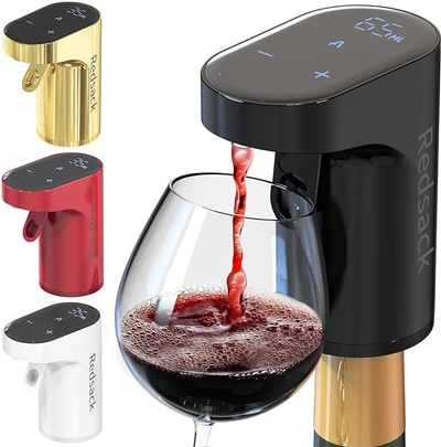 Redsack Electric Wine Decanter Aerator Dispenser Pourer Whiskey Adjustable Quantity Liquor Wine Pump