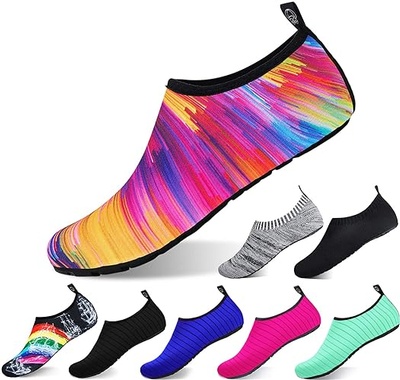 semai Water Shoes Quick-Dry Swimming Socks, Non-Slip Soft Beach Shoes Barefoot Water Sports Shoes 