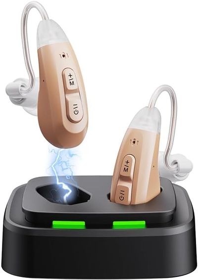 JINGHAO Hearing Aids Rechargeable Personal Hearing Amplifier Device PSAP for Seniors and Adults