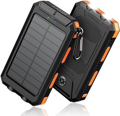Solar-Charger-Power-Bank - 36800mAh Portable Charger,QC3.0 Fast Charger Dual USB Port Built-in Led 