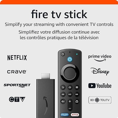 Amazon Fire TV Stick with Alexa Voice Remote (includes TV controls), HD streaming device