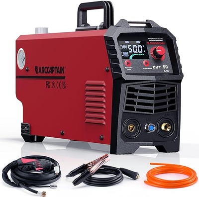 ARCCAPTAIN Plasma Cutter, [Large LED Display] 50Amps Cutter Machine with 110/220V Dual Voltage DC 