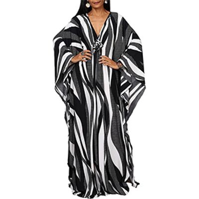 Bsubseach Plus Size Caftan Dress for Women Long Beach Kaftans Swimwear Beach Cover Ups Resort