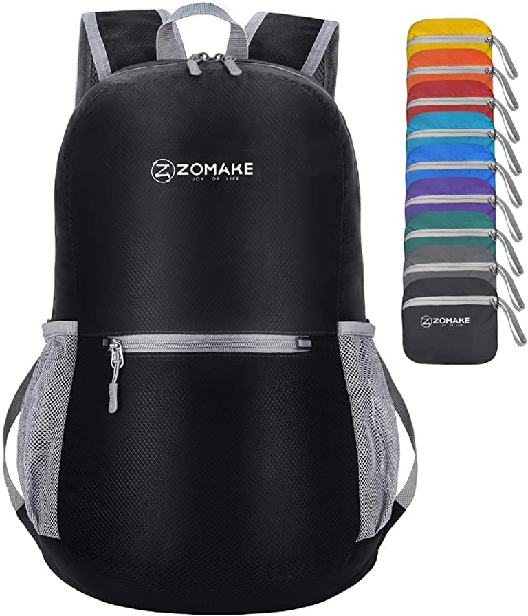 ZOMAKE Ultra Lightweight Packable Backpack, Water Resistant Small Hiking Daypack