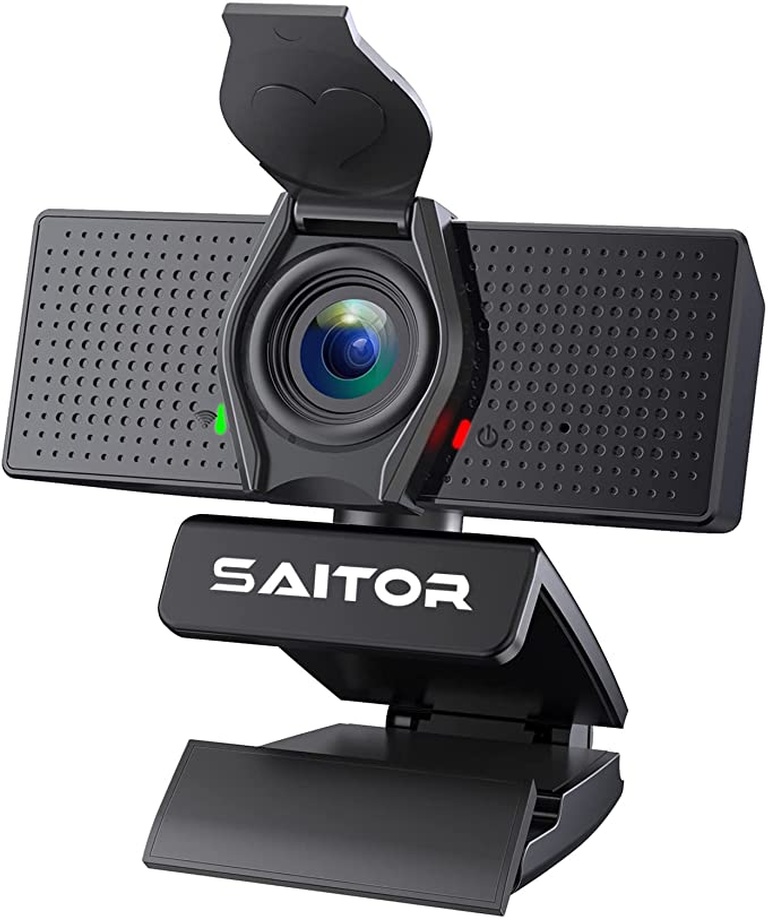 2021 SAITOR 1080P HD Webcam with Microphone & Privacy Cover, Full HD Web Camera for Laptop Desktop Computers, USB Webcam for Live Streaming, Conference, Gaming, Video Calling