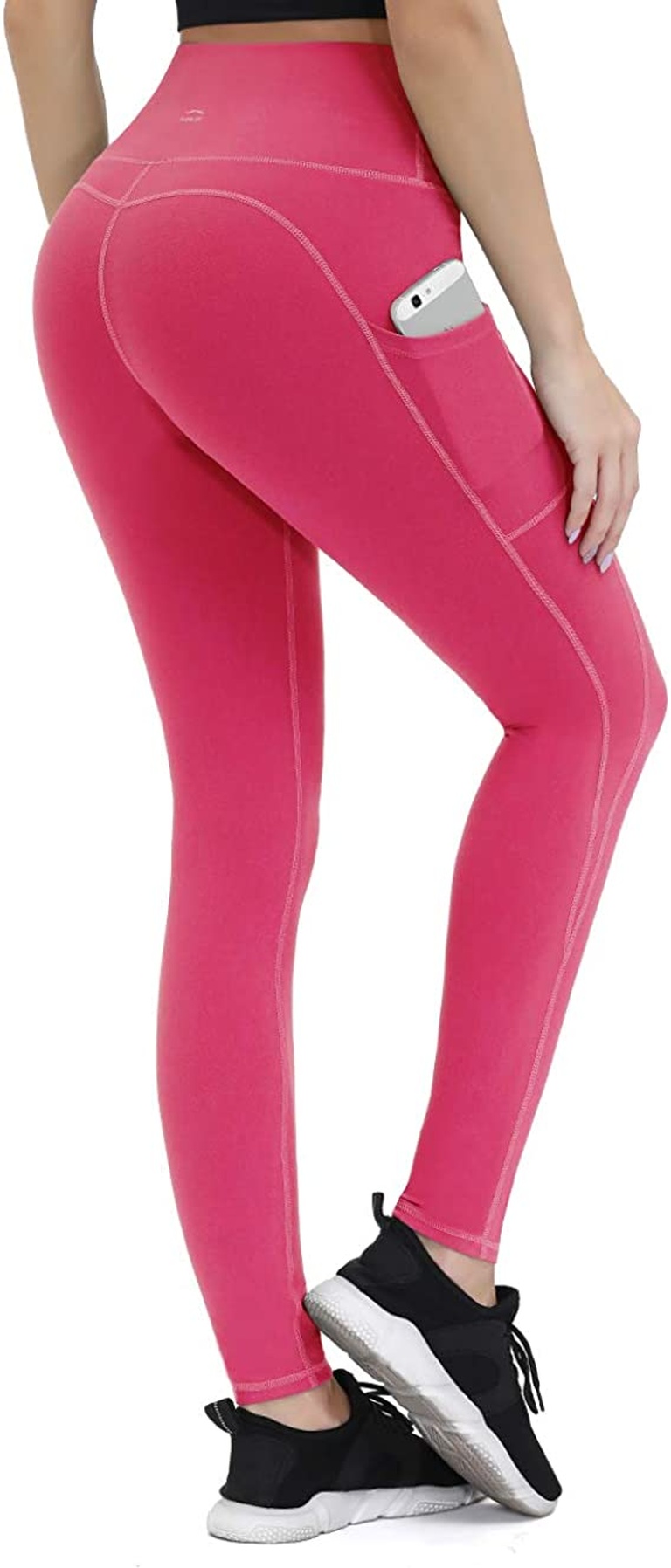ALONG FIT Yoga Pants for Women Leggings with Side Pockets Yoga Tights Tummy Control