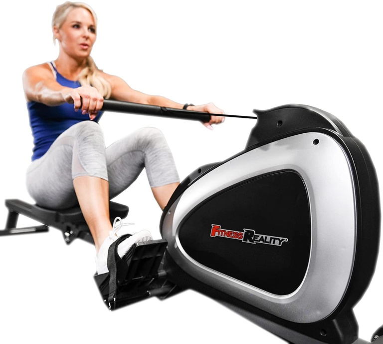Fitness Reality Magnetic Rowing Machine with Bluetooth Workout Tracking Built-in, Additional Full Body Extended Exercises, App Compatible, Tablet Holder, Rowing Machines for Home Use