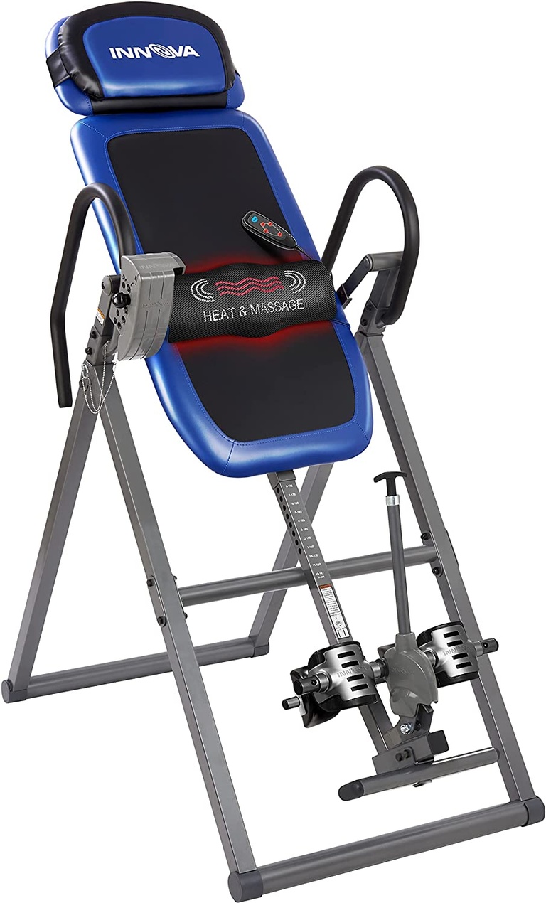 Innova Health and Fitness ITM4800 Advanced Heat and Massage Therapeutic Inversion Therapy Table, Multicolor