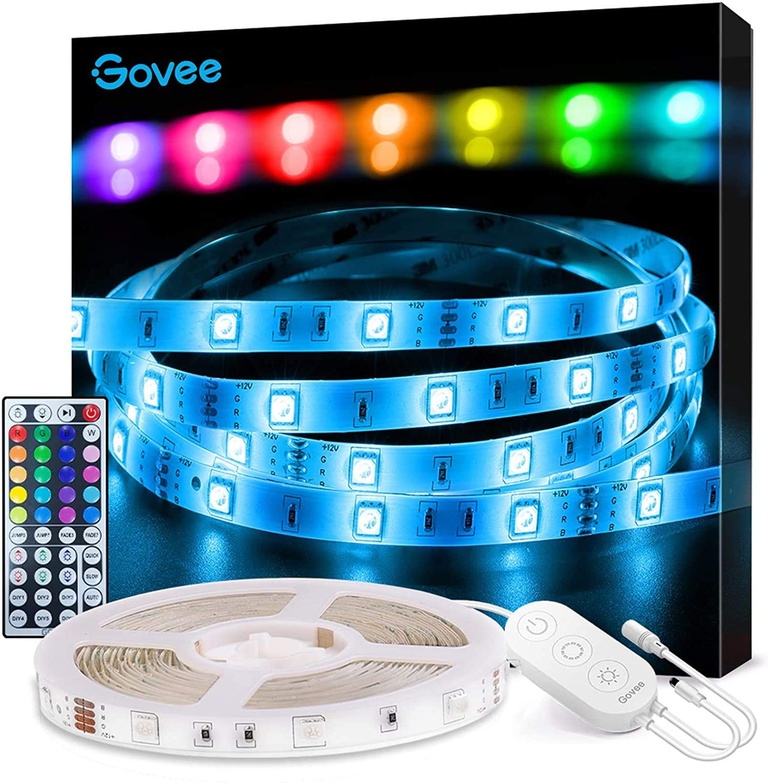 Govee LED Strip Lights, 16.4ft RGB LED Lights with Remote Control, 20 Colors and DIY Mode Color Changing Light Strip, Cuttable and Strong Adhesive, Easy Installation LED Lights Strip for Bedroom, Ceiling, Kitchen