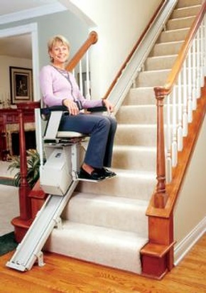 Elan Straight Rail Stairlift by Access Options Inc - Bruno Stair Lift Watsonville