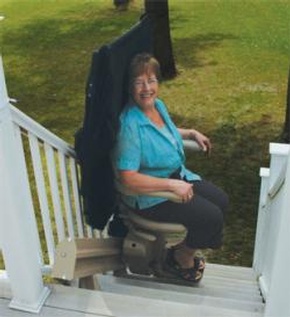 Electra-Ride Elite Outdoor Stair Lift by Access Options Inc - Bruno Stair Lift Fremont