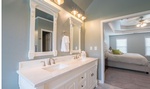 Bathroom Dresser with a Marble Countertop - Home Staging Services Wilson by Sage Key Interiors