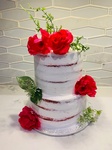 Anna Maria's Cake red rose cake Real Cream Puffs