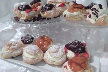 Banquet Hall Tables -  Chocolate and Cream Puffs GTA at Anna Maria's Cakes And Puffs