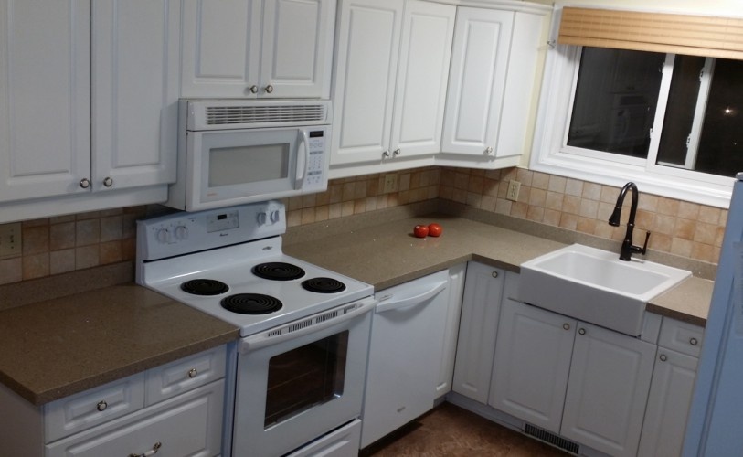 Kitchen with White Painted Cabinets - Custom Home Renovation Services Oshawa by McHaleReno