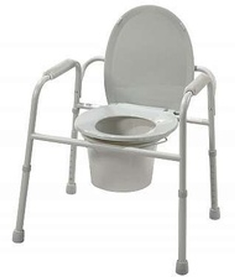 DRIVE All-In-One Welded Steel Commode W Plastic Armrests at Mandad Medical Supplies, Inc