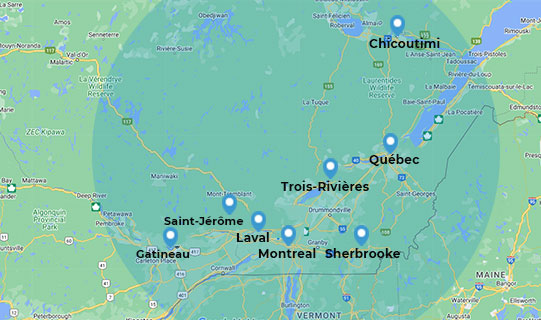 Mortgages By Erin Service Area Map - Mortgage Broker Scarborough