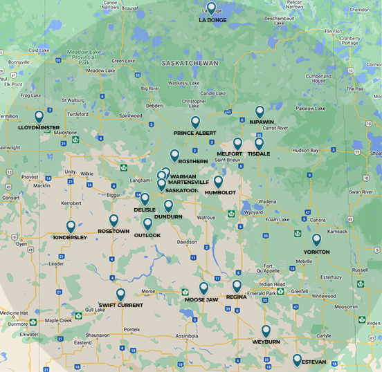 Audra Kish - Mortgage Associate location map of Saskatchewan